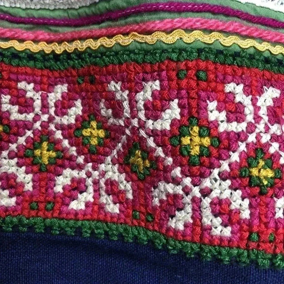 Lucky Brand Skirt Ethnic Embroidered Peasant Elastic Waist Pull On Cotton - Picture 7 of 9